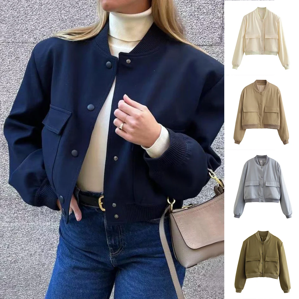 

New Women Casual Coat Long Sleeve Short Coat Cardigan Solid Sweet Cool Style Jacket Party Shopping Fashion For Female