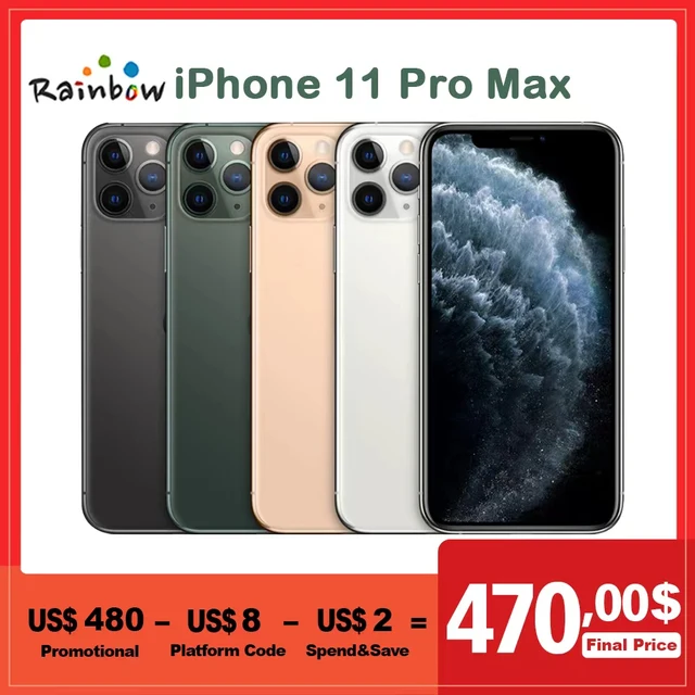 Original iPhone 11 Pro Max 6.5" 4G LTE 4GB&64/256/512GB Apple IOS A13 Bionic Hexa Core Triple Cell Phone 1