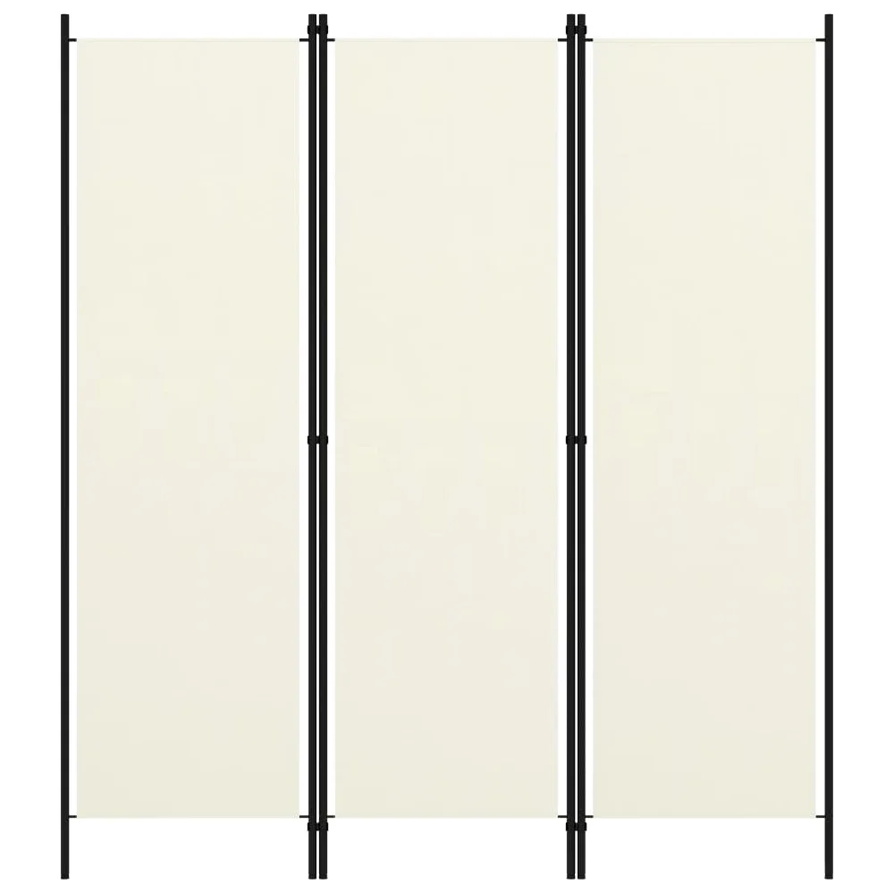 

3-Panel Room Divider Cream White 59.1"x70.9"