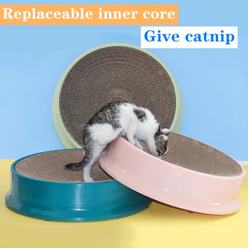 

Cat Scratching Board Nest Round Cat Claw Board Wear-resistant Corrugated Scratching Plate One Non-dandruff Toy Cat Supplies
