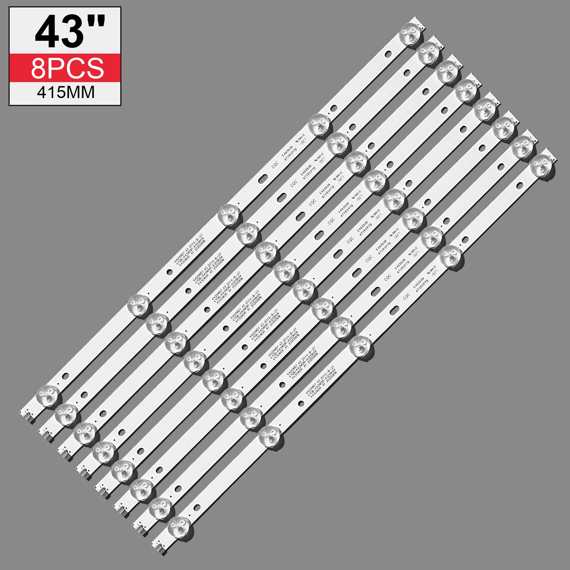 

TV Lamps Kit LED Backlight Strips For Philips 43PFT4001/05 12 15 60 HD LED Bars 4708-K43WDR-A1213K04 LED Bands Rulers K430WDR A1