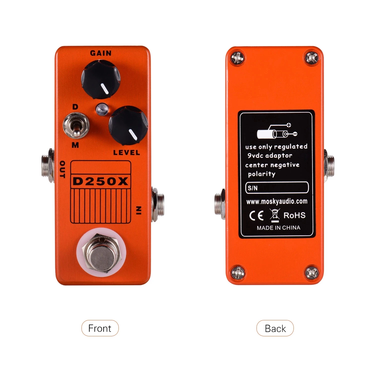 

MOSKY D250X Overdrive педаль эффектов для электрогитары True Bypass Preamp Stage Audio Overdrive, аксессуары для гитары
