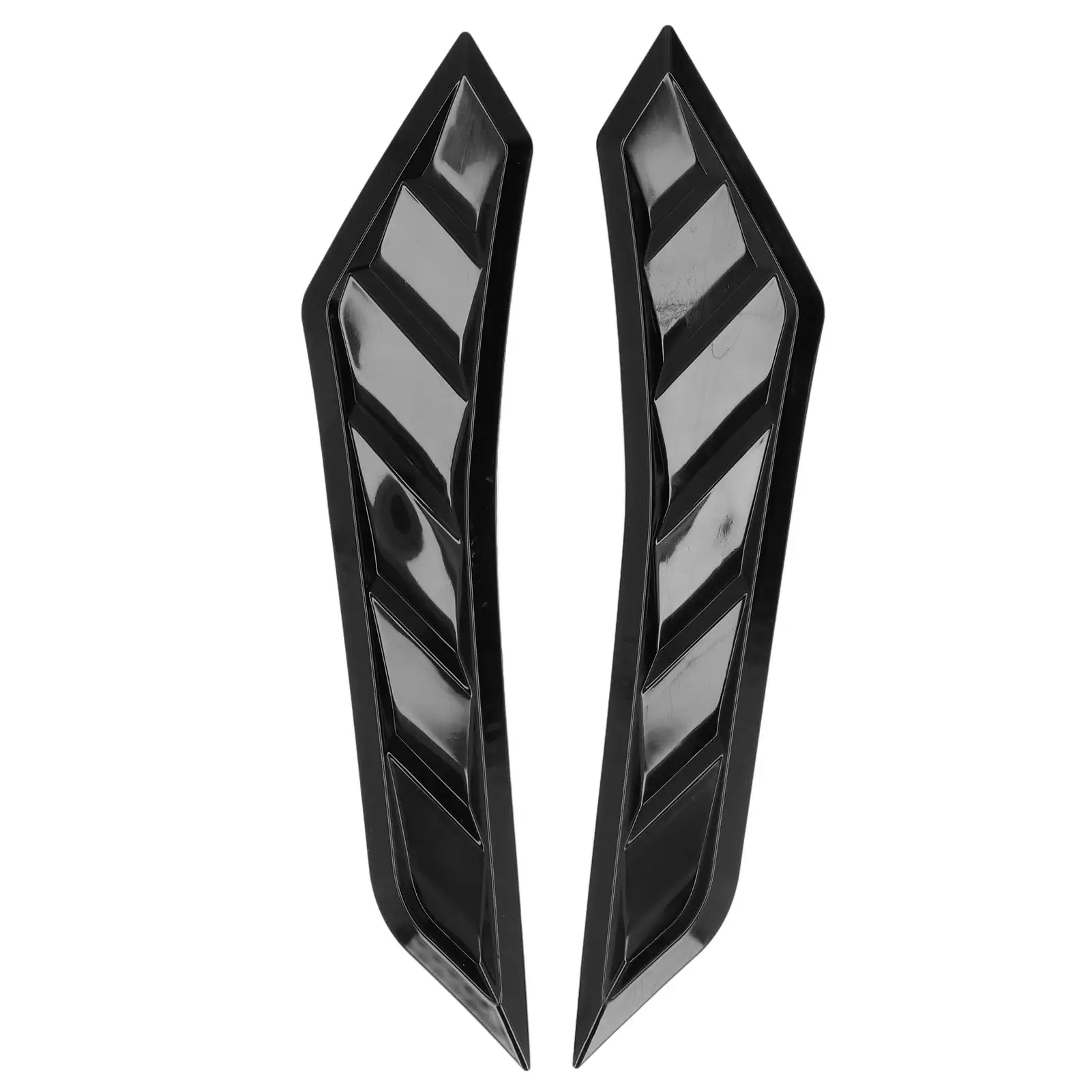 2 шт. глянцевый черный капот вентиляционные отверстия резиновая крышка переднего