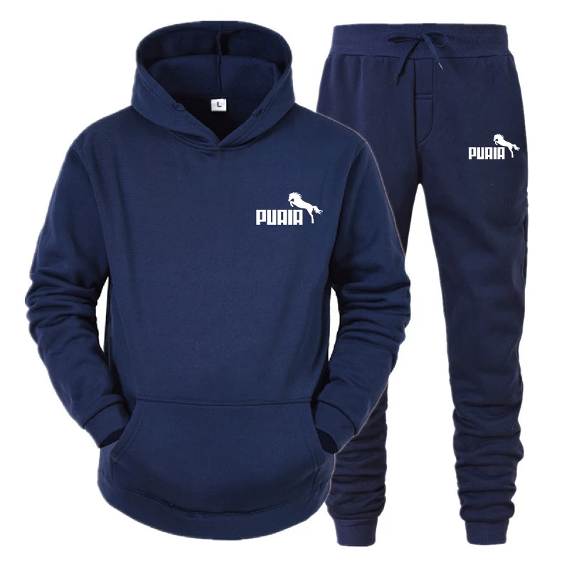 

2023 Autumn Winter Hoodie + Trousers Tracksuit Men's Leisure Running Sports Set Men's 2-piece Set Male Fashion Jogging Suits