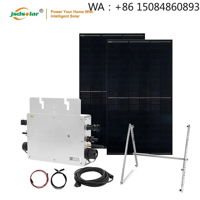 Фото Система Plug and Play JSDsolar: Полный комплект для балкона и земли, простая установка, 800 Вт/600 Вт, для дома и балкона №1