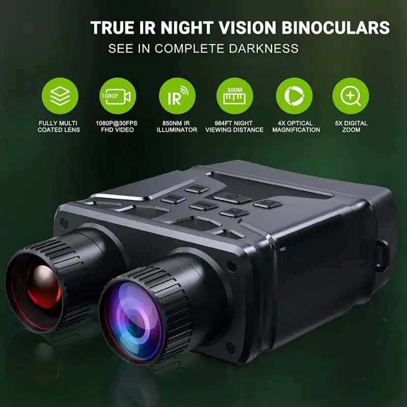 

Binoculars Telescope R6 10 Megapixel 1080P Outdoor Night-Vision Infrared Optical 5X Digital Zoom 300M Full Dark View Distance