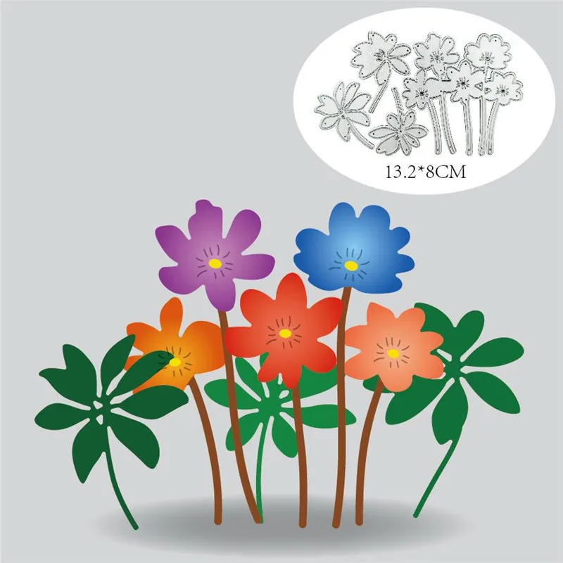

Blooming Flower Metal Cut Dies Stencils for Scrapbooking Stamp/Photo Album Decorative Embossing DIY Paper Cards