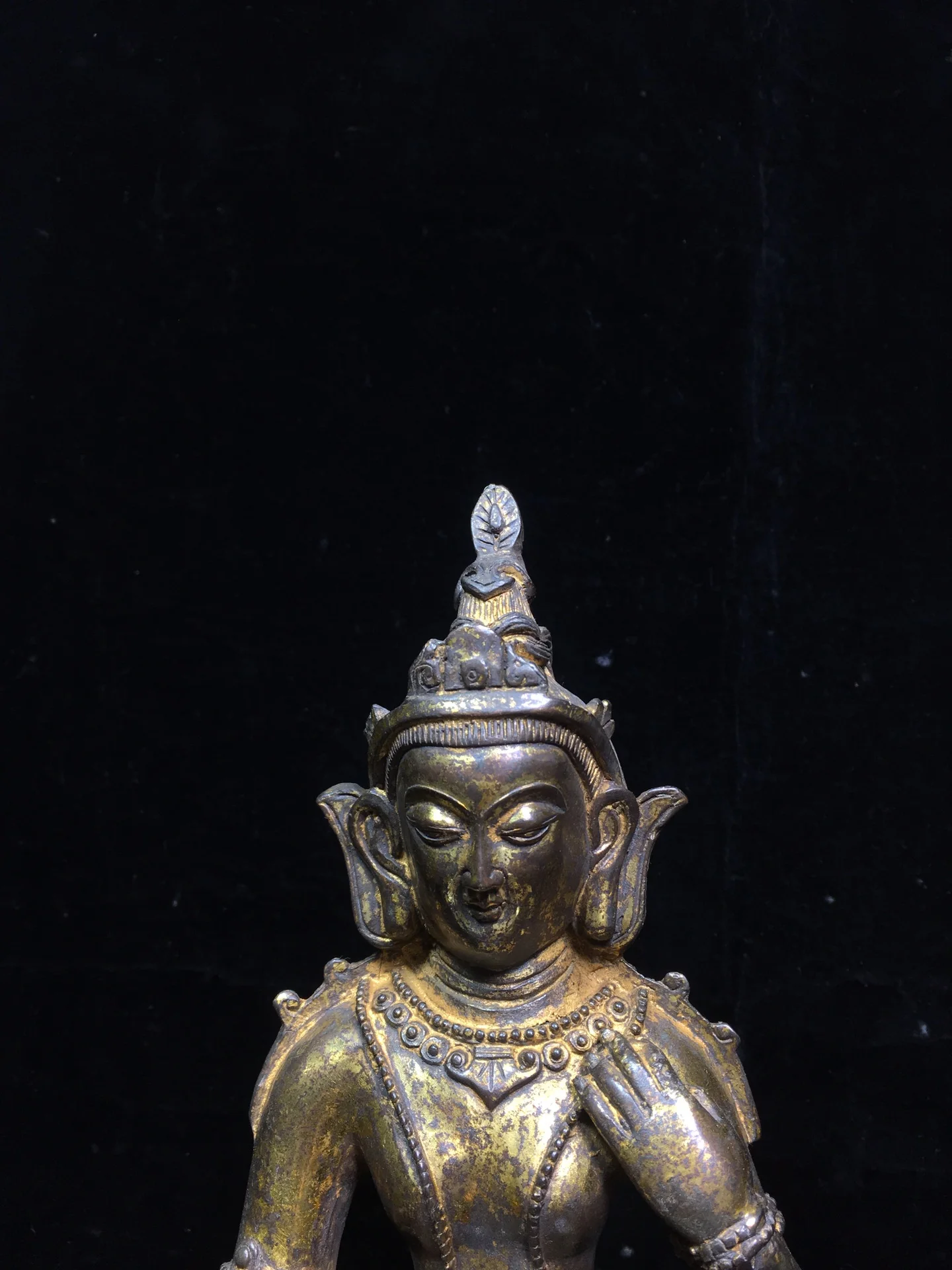 11-дюймовая коллекция тибетского храма старая бронза позолота киноварь Маричи