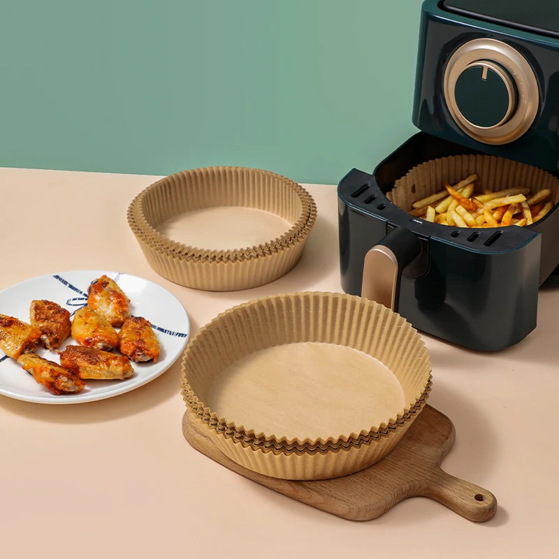 

Масляная фритюрница, маслопоглощающий поднос, бумага для выпечки на воздухе, бумажная подставка, специальная силиконовая бумага для еды, Круглый держатель для бумаги