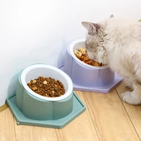 cat bowl high foot dog bowl neck protector spliced cat dog pet food water bowl feeding cat accessorie pet dessert bowl supplies