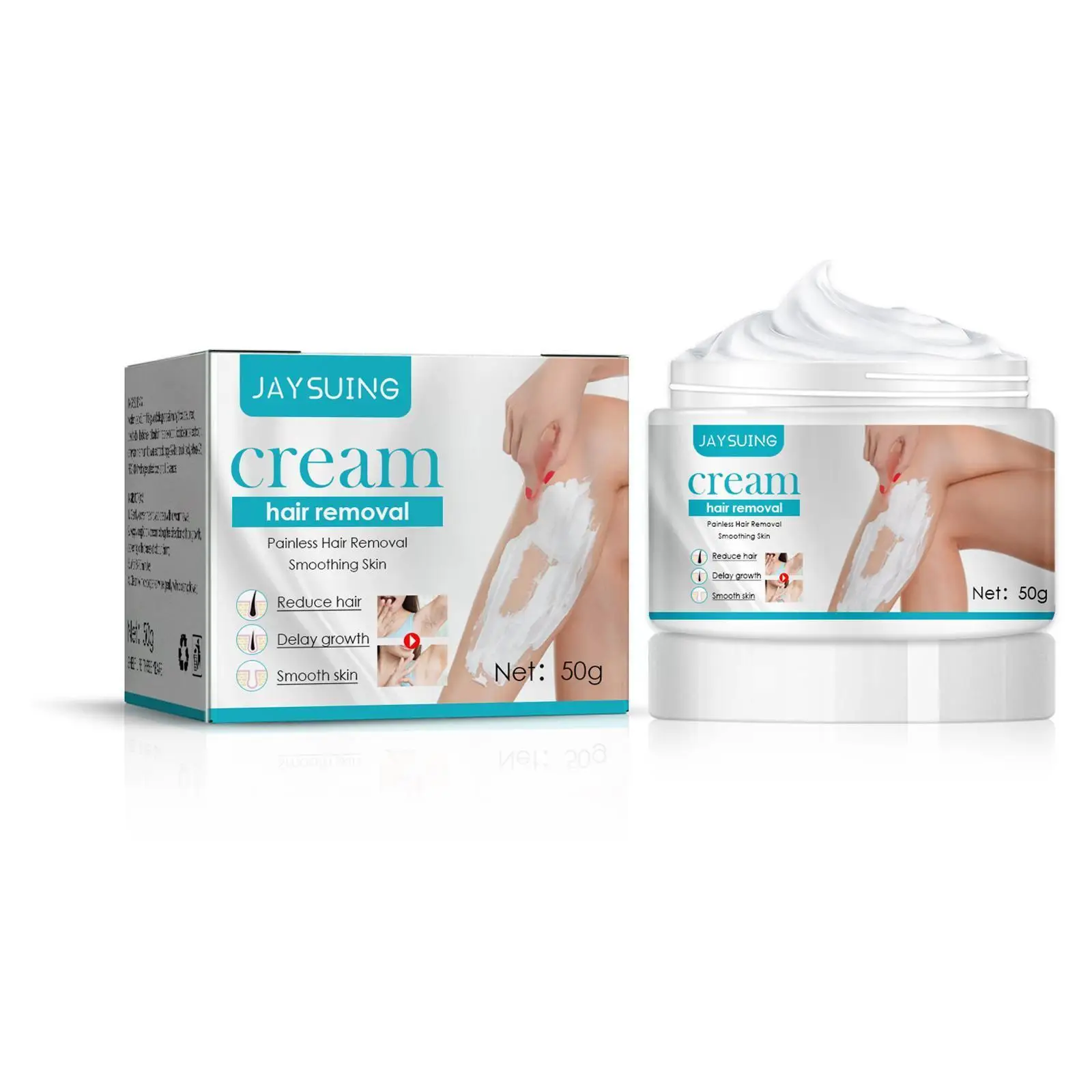 

Крем для удаления волос 50 г, безболезненная эффективная быстрая подмышка для тела, удаление роста, депиляционный ингибитор для ног, искусст...