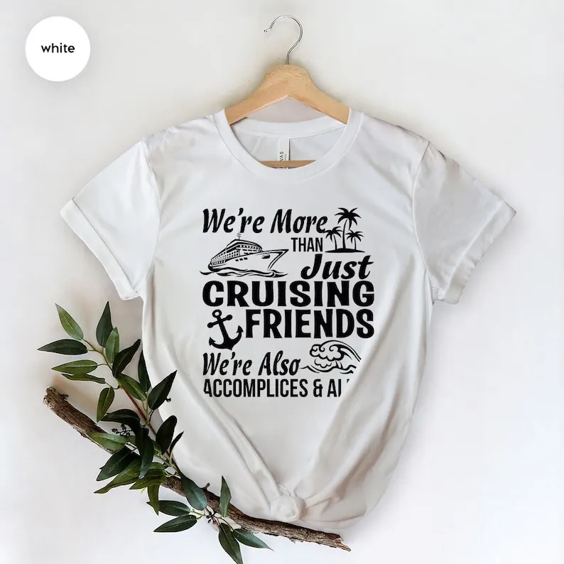 Cruise Shirts Squad Life Vacation Friends Vacation TSummer Friends Shirt Girls Trip Short Sleeve Top Tees O Neck 100% cctton y2k images - 6