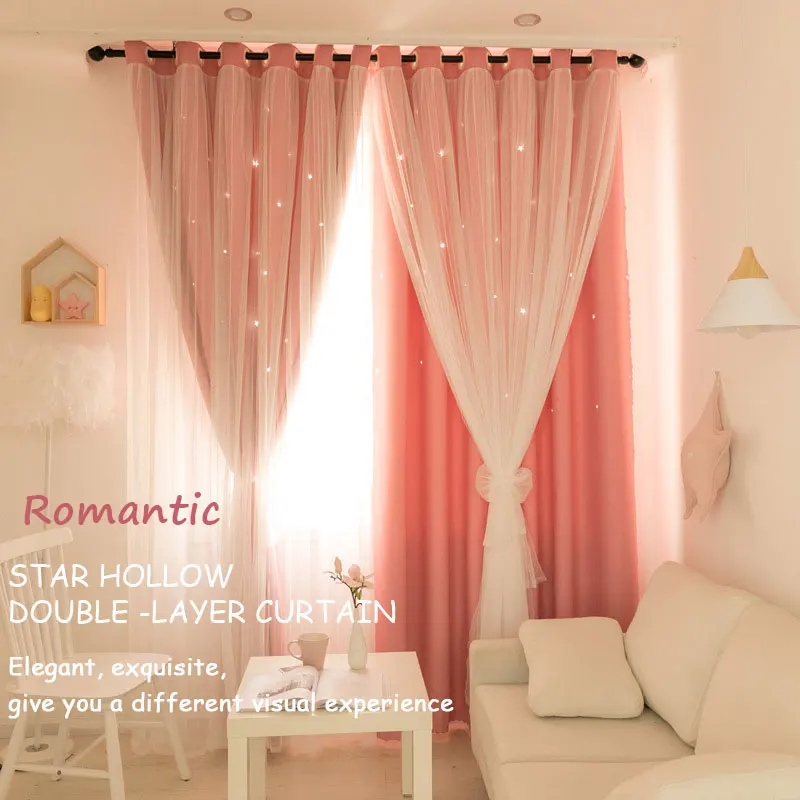 For Bedroom Living Room Multicolor Cloth Lace Tulle Double L