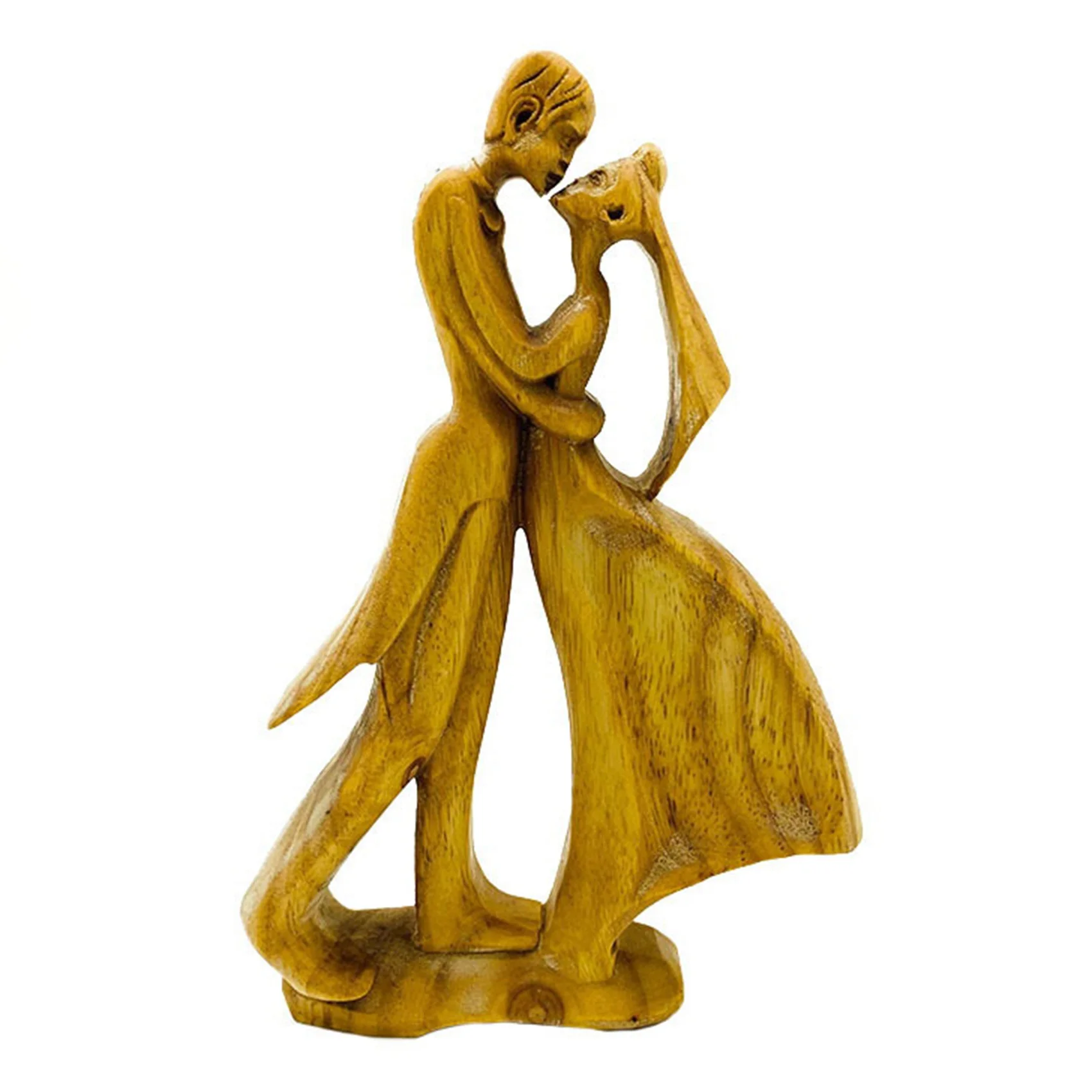 

Wooden Lover Figurine Kissing Lovers Statues Wedding Decoration Anniversary Souvenirs Home Decoration Accessories B