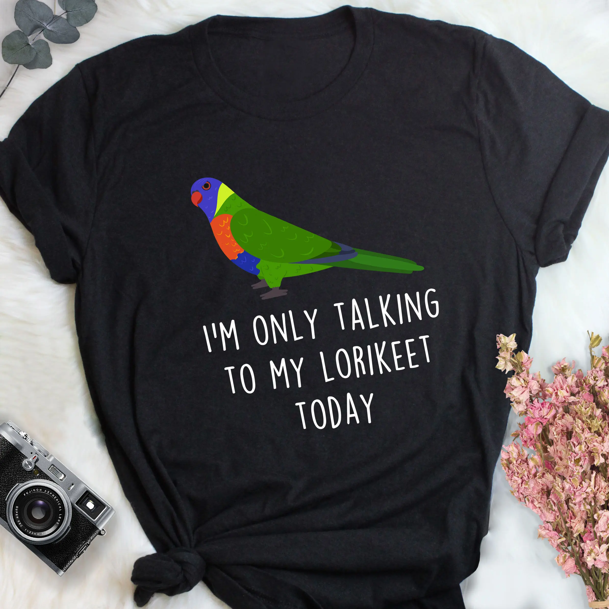 Футболка Rainbow Lorikeet забавная футболка для любителей птиц милый попугай Лори