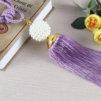 

1 Pair Curtains Hanging Beads Balls Belt Europe Curtains Tassels Curtain Tiebacks Bandages Brushes Curtain Accessories