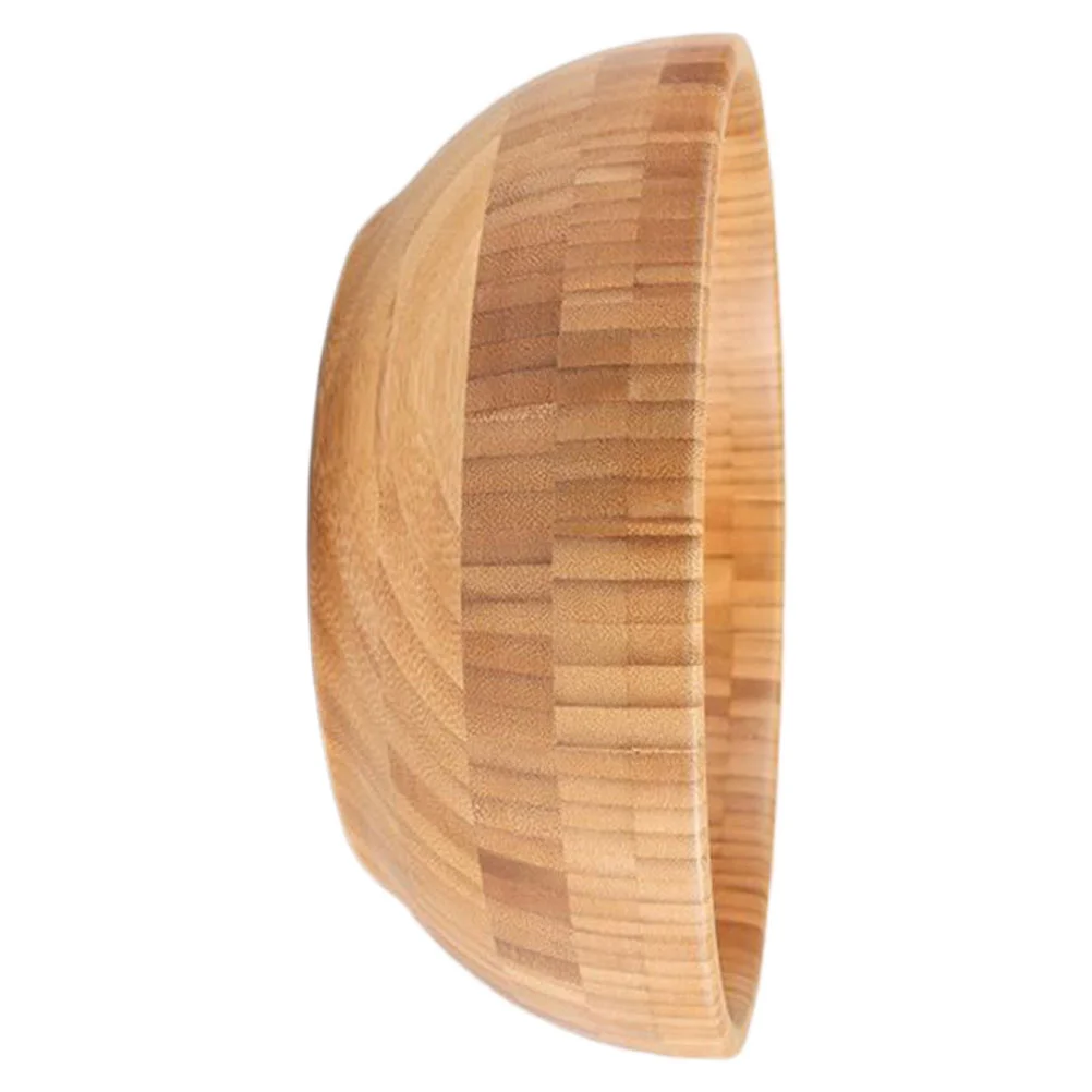 

Bowl Bowls Salad Wood Serving Wooden Fruits Tableware Salads Mixing Fruit Kitchen Decorative Snack Large Round Storage Bamboo