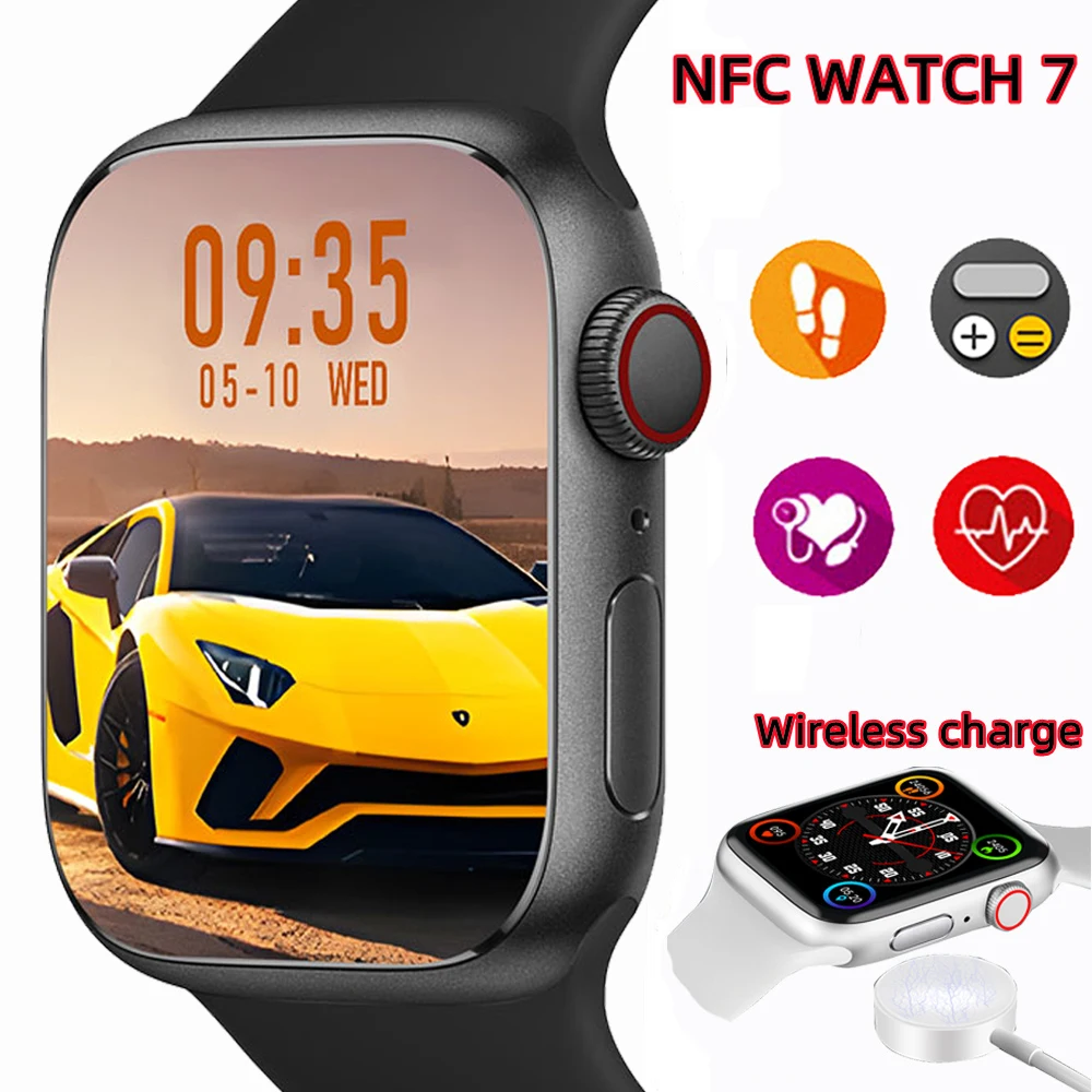 

IWO Smart Watch Men Series 7 NFC 1.9 Inch Bluetooth Call Smartwatch Women Sleep Heart Rate Fitness Tracker Clock For Android IOS