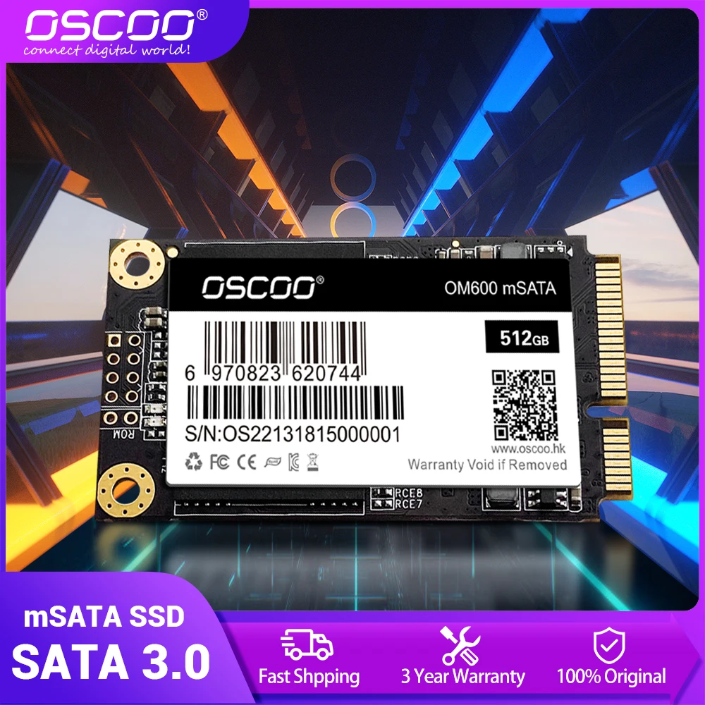 

OSCOO mSATA SSD 16gb 32gb 64GB 128GB 256GB 512GB 1TB mSATA SSD SATA3 Solid State Drive Module For Desktop Laptop Server