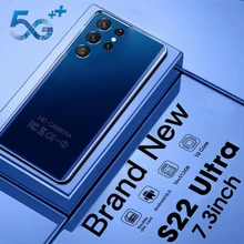 2022New S22 Ultra Android Smartphone Cellular 5G Ultra Clear Screen 16+512GB Fingerprint/Face Unlock Global Version Mobile Phone