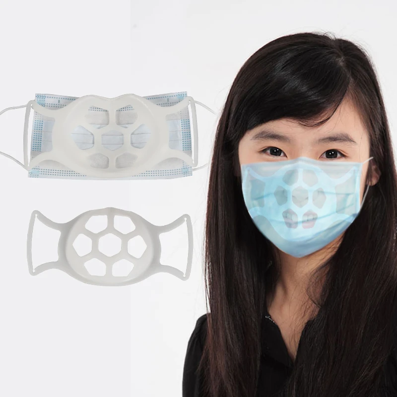 

3DAdult Face Mask Bracket Fashion Holder Washable Reusable Mask Bracket Increases Breathing Space Mouth Caps Washable