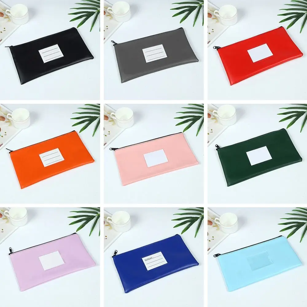 Сумка-кошелек для банкнот с молнией сумка-депозит этикеткой кожаный кошелек