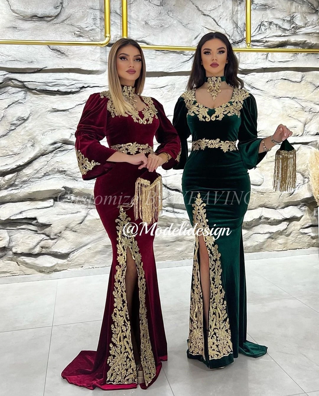 

Long Sleeves Prom Dresses Mermaid Square Neck Appliques Beadings Floor Length Saudi Arabic Evening Gowns Formal Party Dress