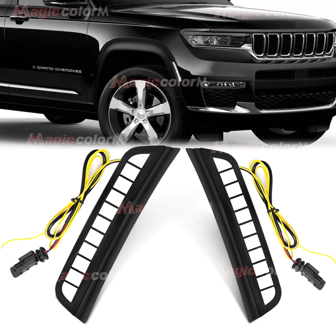 Светодиодный указатель поворота боковой габаритный фонарь для бровей Jeep Grand Cherokee