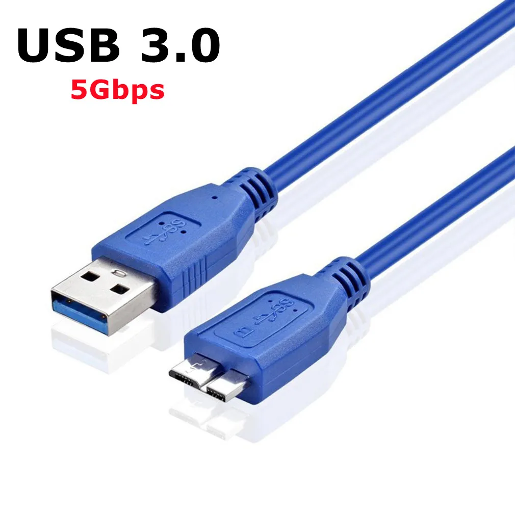 

1m Micro B USB 3.0 Cable 5Gbps External Hard Drive Disk HDD Cable for Samsung S5 Note3 Toshiba WD Seagate HDD Data Wire Cables