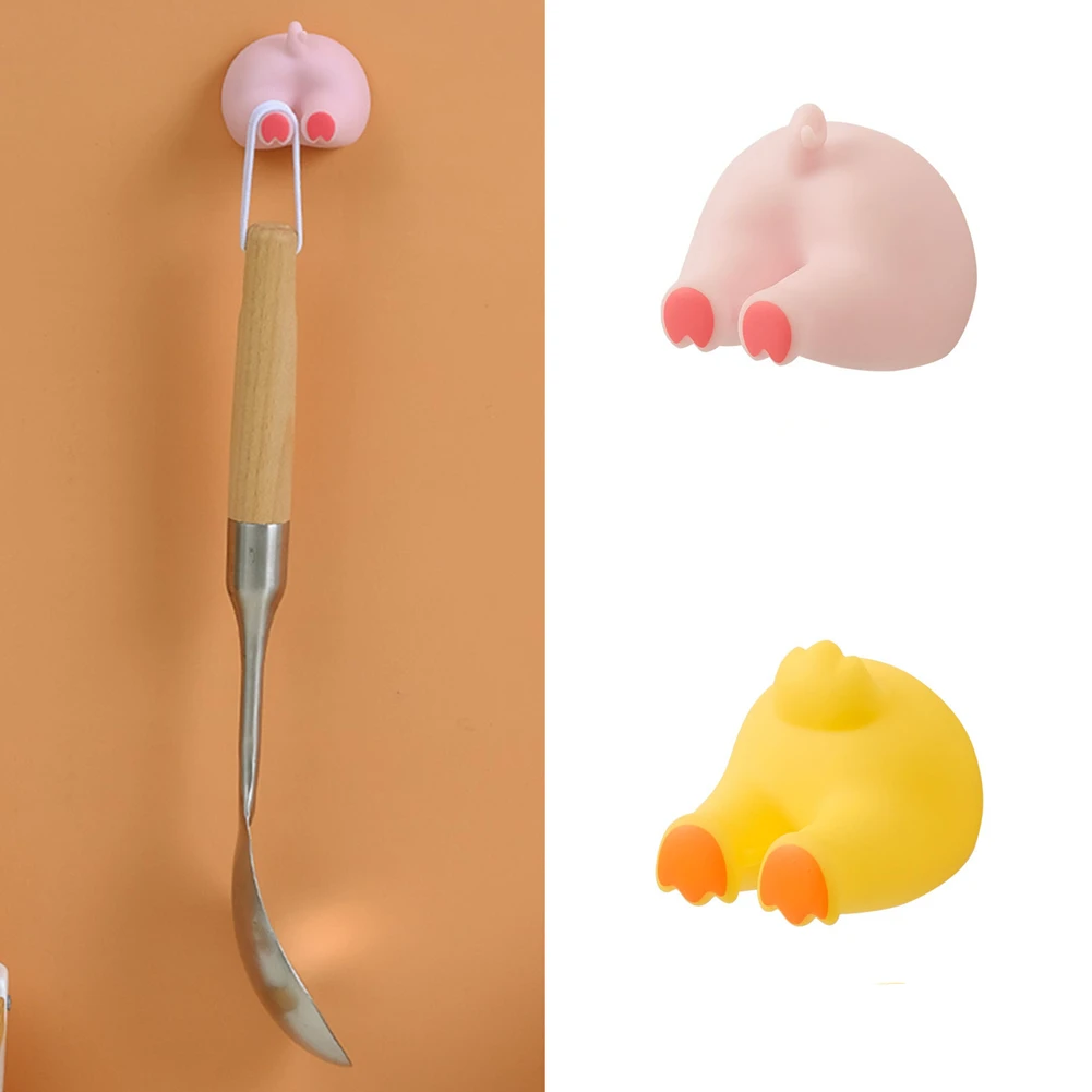 Lovely Cartoon Animal Tail Shape Sucker Kitchen Bathroom Wall Hook Strong Vacuum Suction Cup Hot Creative Decor Hook Animal Hook