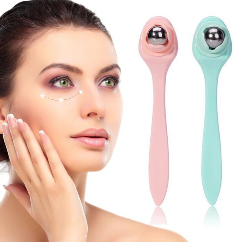 

360 Degrees Roller Ball Eye Massager Beads Dark Circles Remover Face Lift Massage Tools Anti-Wrinkles Beauty Instrument 1 Pcs