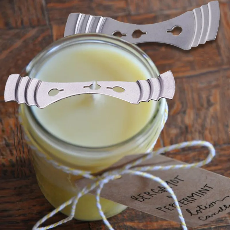 

10 шт., металлический фитиль для свечей, центрирующее устройство с тремя отверстиями, серебристая нержавеющая сталь для самостоятельного изготовления свечей