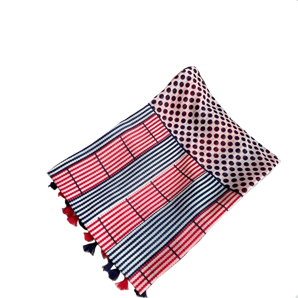 Модный богемный шарф с кисточками и принтом Тотем 2022 шали мягкая Геометрическая