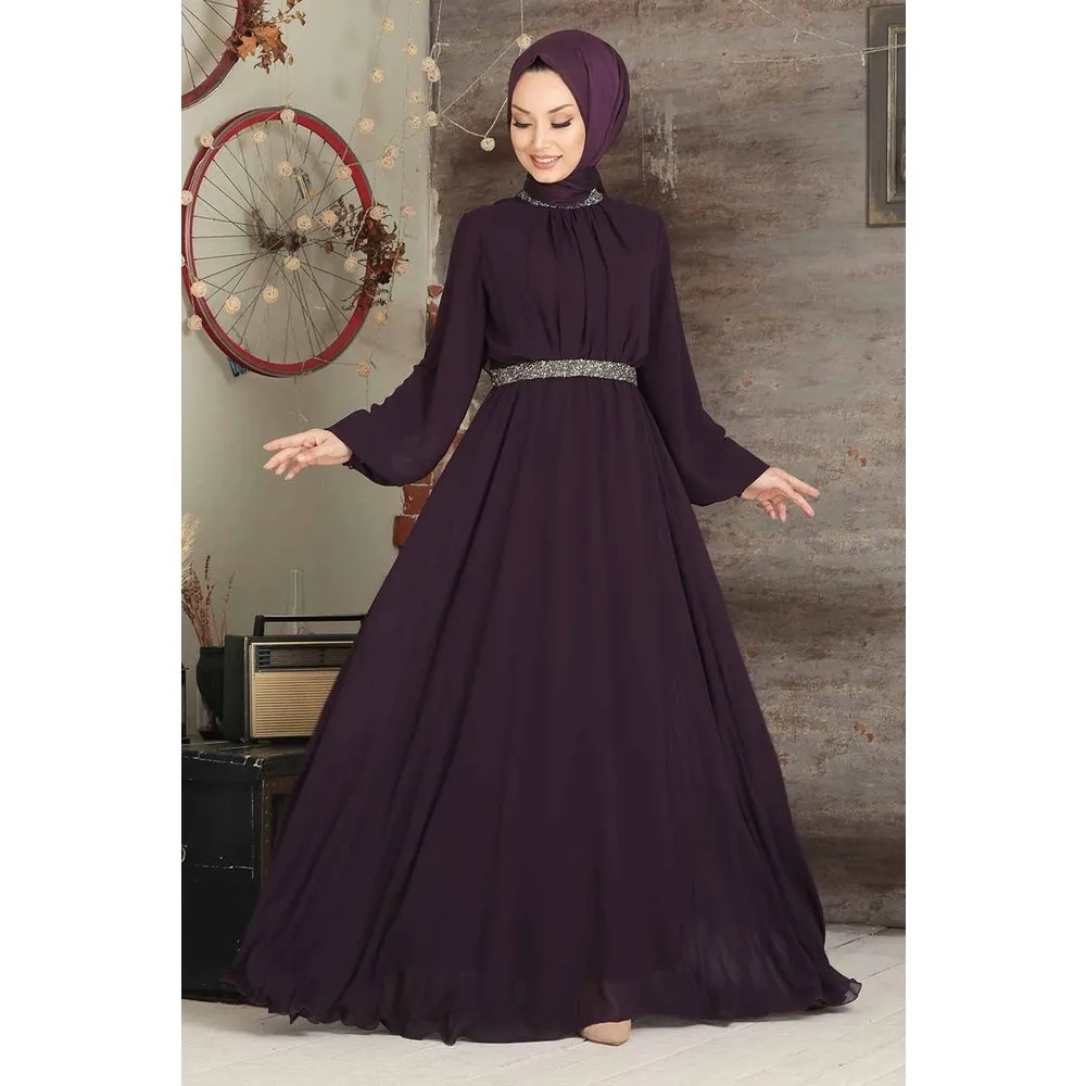 

Вечернее платье Dorlie Veil-голубое вечернее платье с рукавом-шариком, Hijab, 5339SX