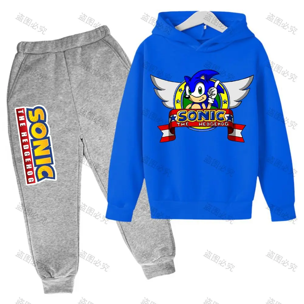 

Cute Sonic Children Clothes Leisure Sportswear Kids Clothes Girls Hoodie Fashion Kid's Streetwear New Fleece Sell Like Hot Cakes