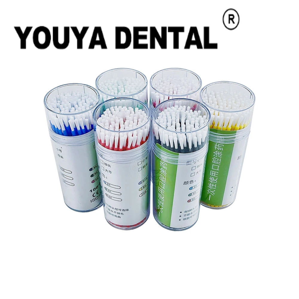 

100pcs/box Dental Long Disposable Micro Brush Applicators Brushes Dentistry Extension Tools Dental Lab Materials