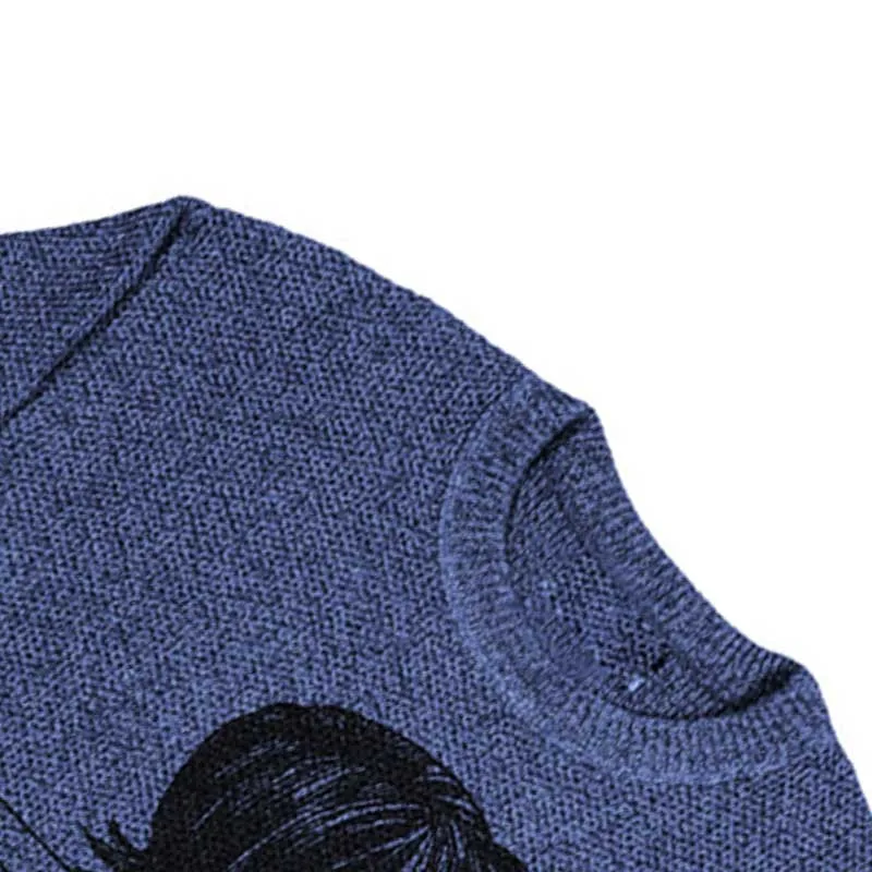 Женский укороченный вязаный свитер Y2K с винтажным свободным кроем и круглым