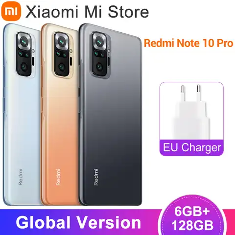 Смартфон Xiaomi Redmi Note 10 Pro, 64/128 Гб ПЗУ, Восьмиядерный процессор Snapdragon 732G, аккумулятор 5020 мАч, NFC
