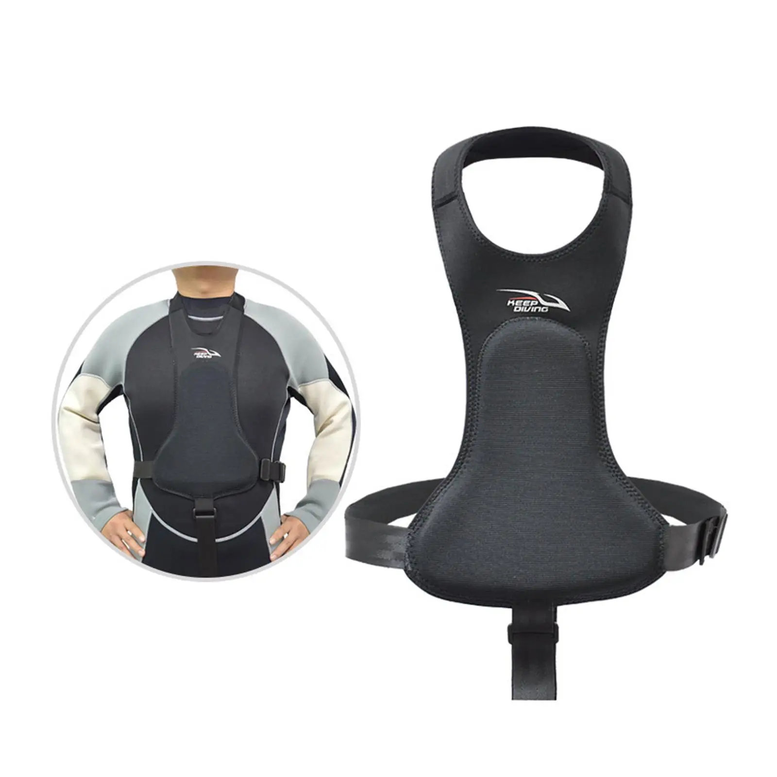 

Diving Chest Loading Pad Nylon Snorkel Vest Adjustable Waist Belt Practical