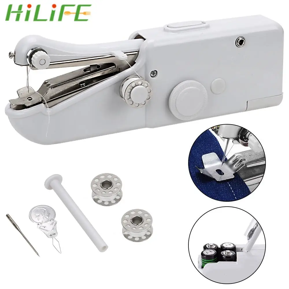 

Quick Stitch Sew Needlework Portable Household Electronic Sewing Machine Cordless Clothes Fabrics Mini Hand Sewing Machine