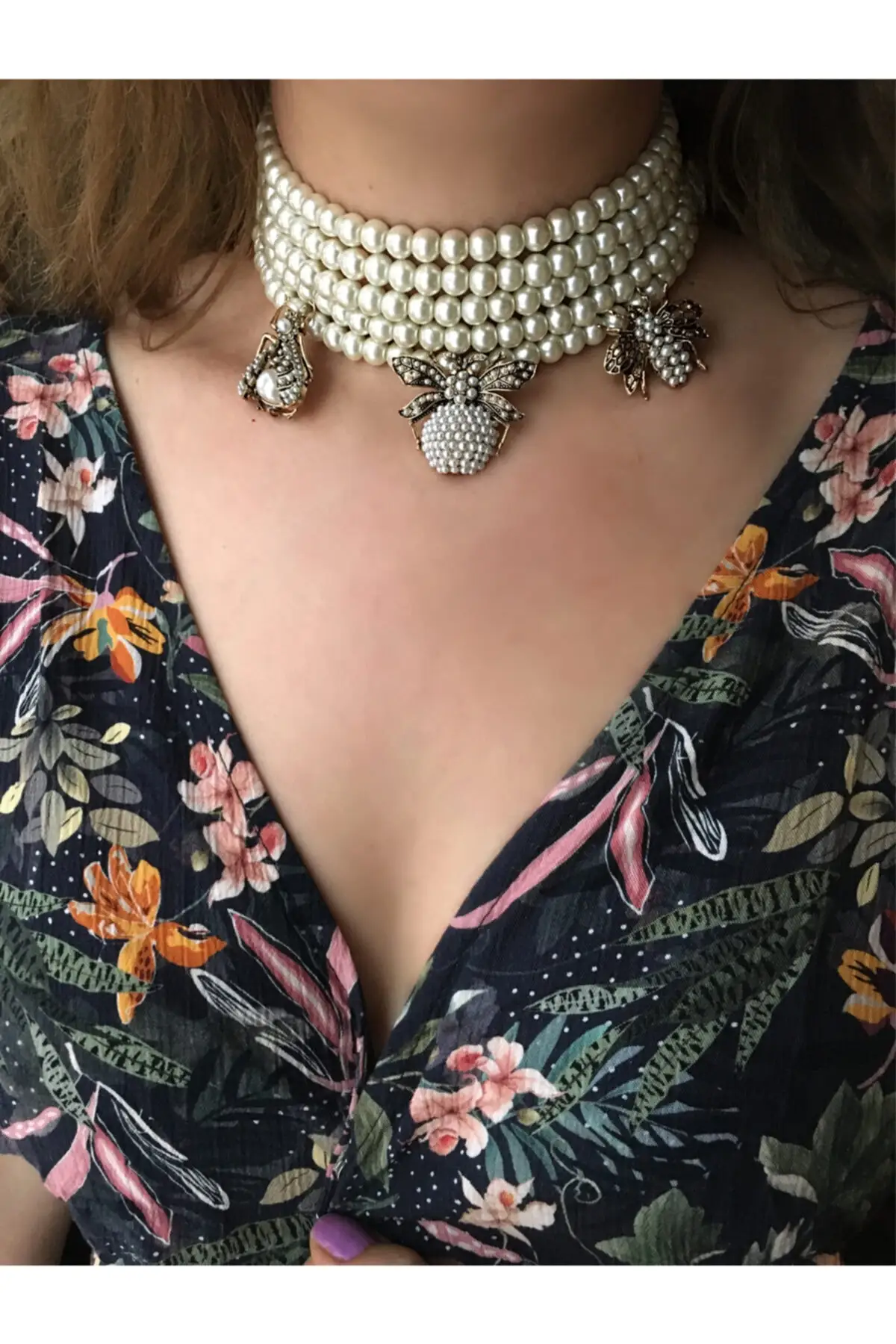 

Женское Ожерелье-поводок с подвеской из жемчуга