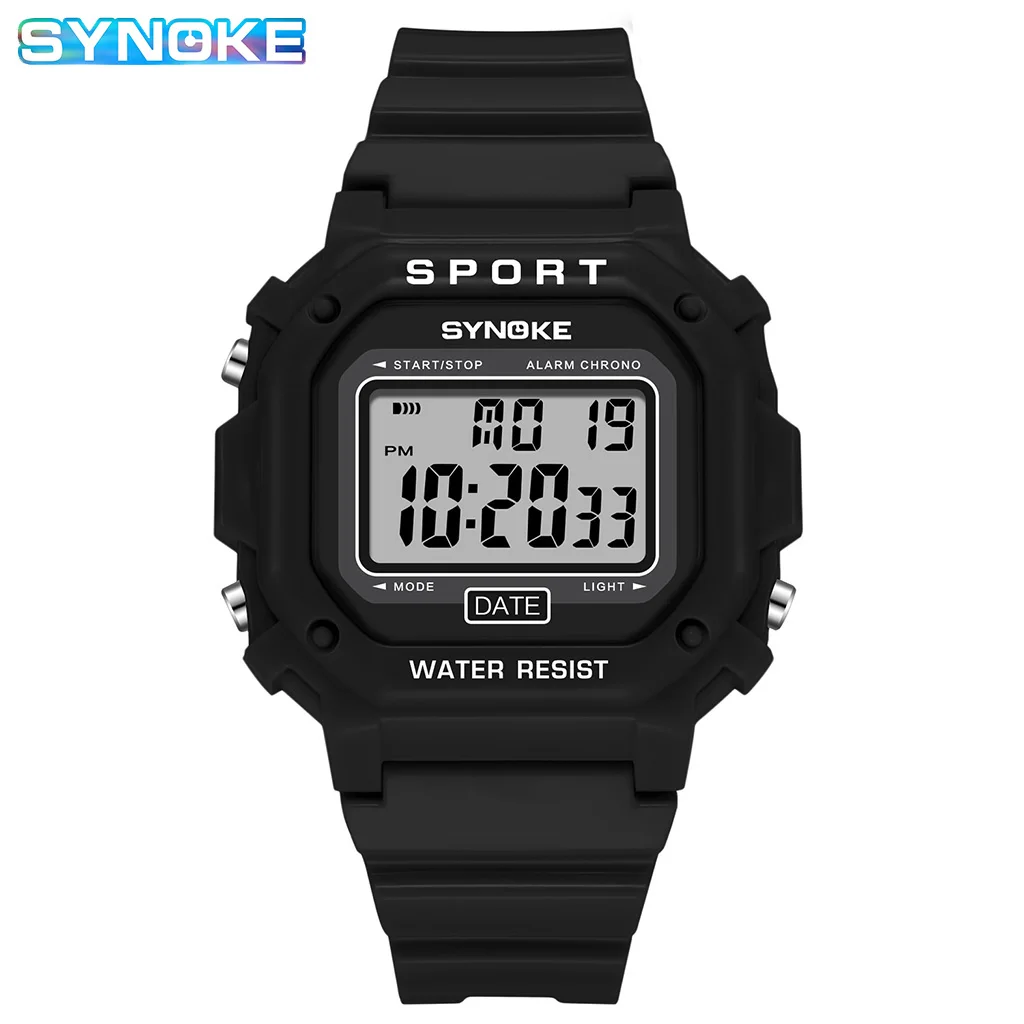 

SYNOKE Digital Wristwatch Men's Watch Alarm Clock Military Sports Watches Fashion Outdoor 50M Waterproof LED Relogio Masculino