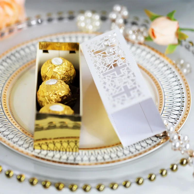 

20/50Pcs Baby Shower Wedding Candy Dragee Box Laser Cut Sweet Gift Favor Boxes Party Decoration Wedding Gifts for Guests Favors