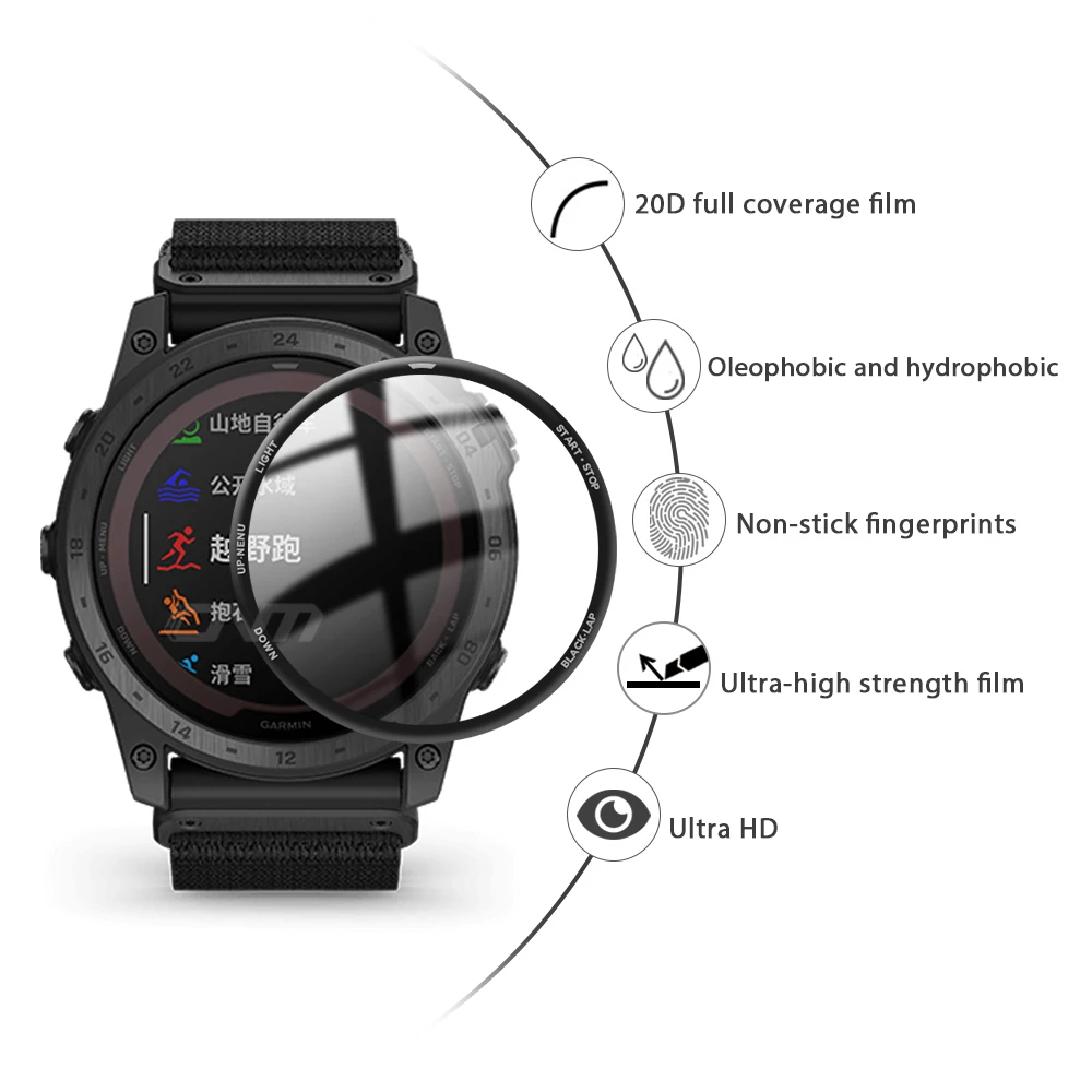 Защитная пленка 20D для смарт-часов Garmin тактикс 7 Pro Delta мягкая защитная с полным
