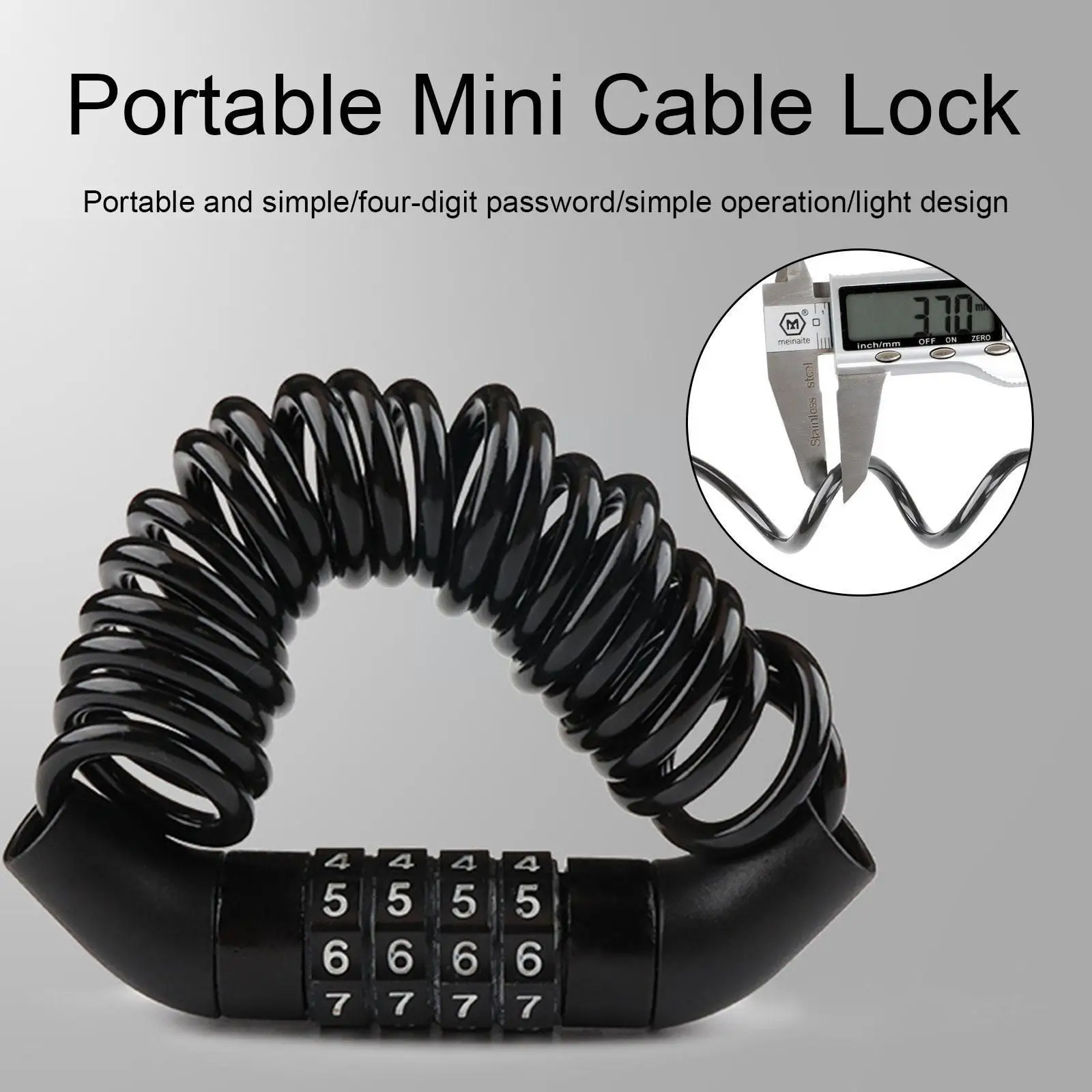 

Прочный замок для шлема, цепочка, 4-значный пароль, комбинированный замок для мотоцикла, аксессуары для переноски двигателя, кабель, Противо...