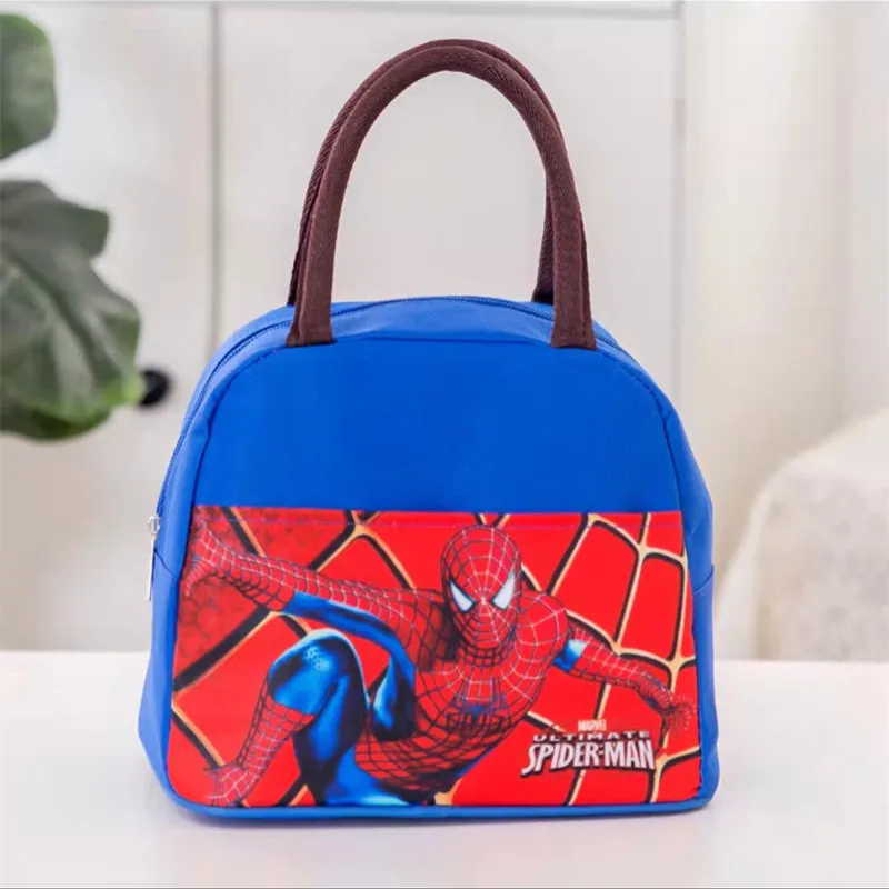 Disney Marvel Lunch Box for Boys Girls Functional Pattern Cooler Portable Insulated Canvas Lunch Bag Thermal Food Picnic Box