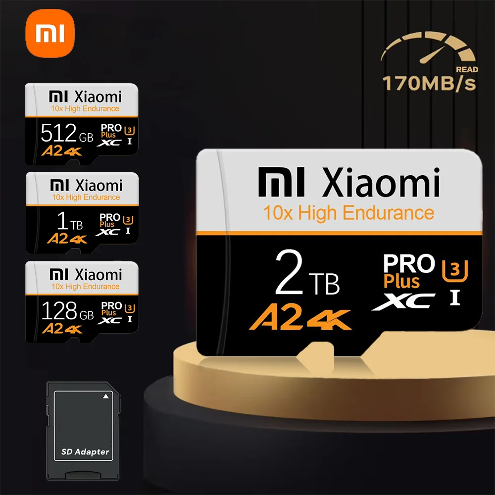 Карта памяти Xiaomi Micro TF/SD 2 ТБ 1 V30 U3 128 ГБ 512 Mini SD-карта SD/TF