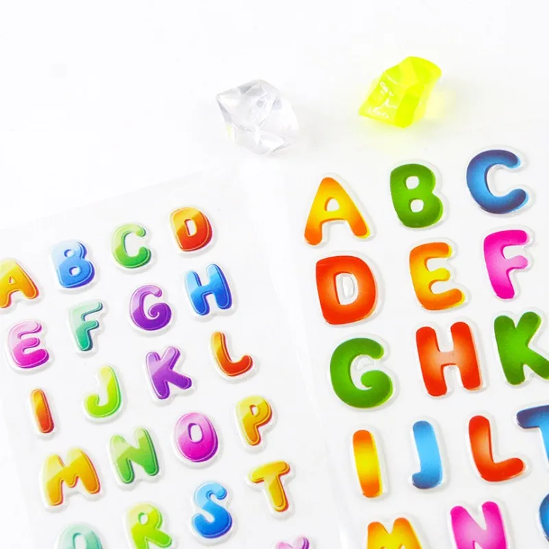 

10 листов, детские наклейки-пазлы с английскими буквами и мультяшными цифрами, 21*7,5 см