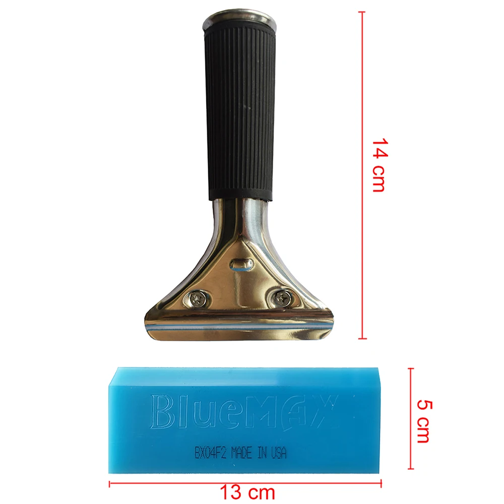 Stainless Steel Handle BlueMax Squeegee Rubber Snow Shovel Windshield Window Ice Scraper Car Wrap Air Bubble Remove Tool B13B |