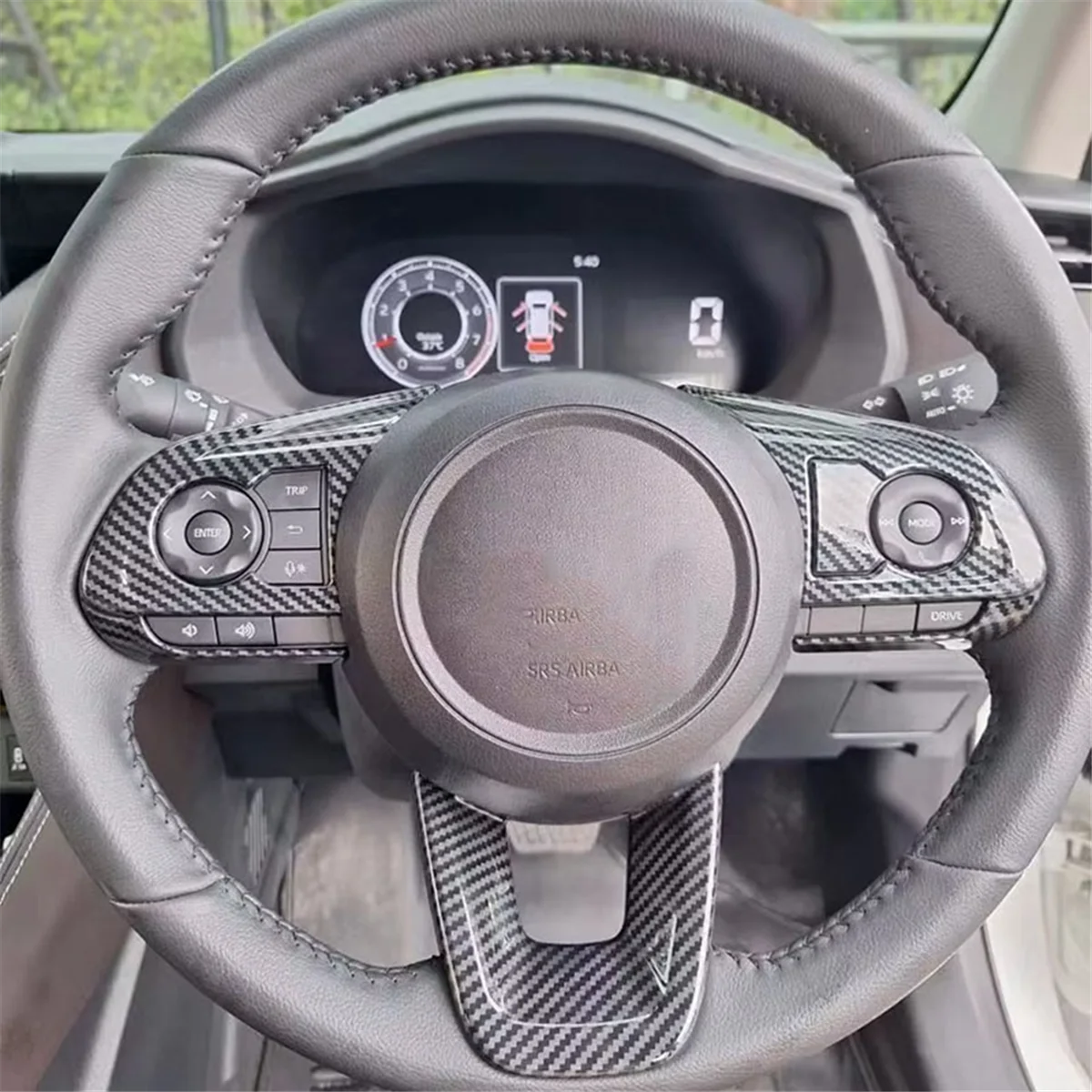 Накладки на руль автомобиля для Toyota Yaris Ativ/Vios 2023 2024 аксессуары из АБС-углеродного